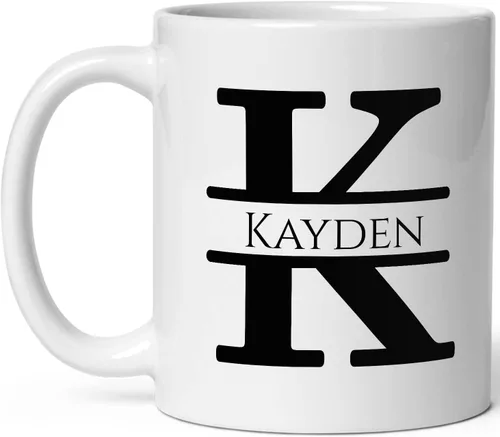Miniatura 24 de Taza de café personalizada con monograma, letra inicial A personalizada para mujeres, hombres, niñas, niños, papás, mamás amigos, taza de café