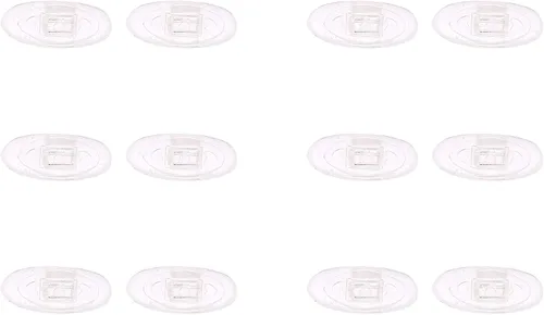Almohadillas de silicona de goma transparente tipo clip para la nariz, piezas para anteojos, lentes de sol, marcos de lectura, HNP003 (transparente,