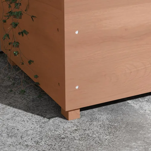 Miniatura 9 de Outsunny - Macetero de jardín elevado con enrejado arqueado para plantas trepadoras de enredadera, flores colgantes, macetero de madera