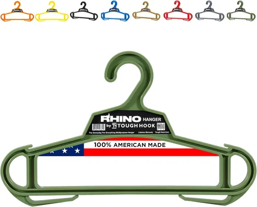 Miniatura 12 de Rhino Tough Hook - Perchas de ropa resistentes – Percha de grado militar para armadura corporal – Perchas de traje de capacidad de 200 libras – El