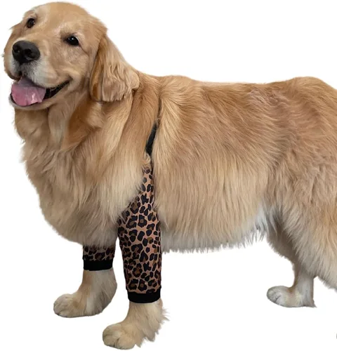 Miniatura 13 de Manga de recuperación para perros con banda elástica para piernas o articulaciones lesionadas, tirantes ajustables para patas delanteras de rosado