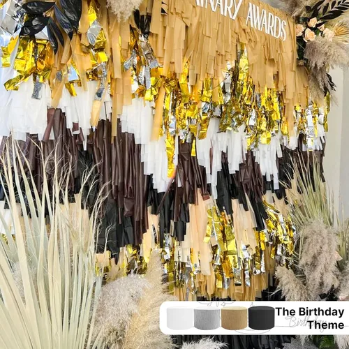 Miniatura 2 de PartyWoo Serpentinas de papel crepé dorado, 4 unidades, 328 pies, paquete de papel crepé dorado para boda, cumpleaños, baby shower, compromiso
