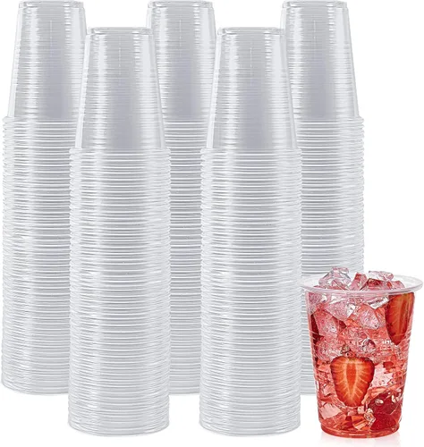 Lilymicky Paquete de 500 vasos de plástico transparente de 7 onzas, vasos desechables para fiestas de cumpleaños, pícnics, ceremonias y cualquier