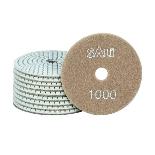Miniatura 10 de Sali 10 unidades - Almohadillas para pulir de diamante de 4 pulgadas, kit de almohadillas para pulir piedra de granito húmedo para taladro
