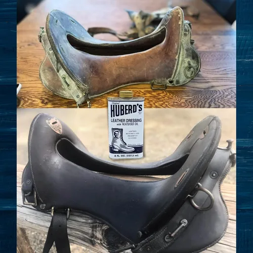 Miniatura 5 de Huberd's Neatsfoot curtido de piel de aceite, 8 onzas (unidad), Blanco 8 oz. Neatsfoot oil formula breaks in new leather & restores dry, stiff, or