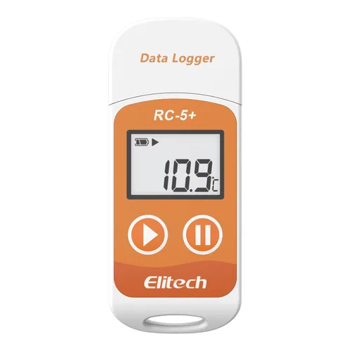 Miniatura 13 de Elitech RC-5+ Registrador de datos de temperatura USB PDF digital, grabador reutilizable, termómetro para refrigerador, 32000 puntos de alta Celsius