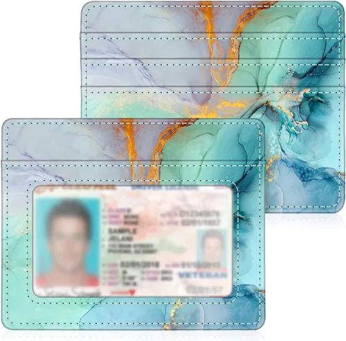 Miniatura 86 de Fintie Billetera delgada y minimalista para bolsillo frontal, con bloqueo RFID, tarjetero y ventana de identificación, para hombre o mujer