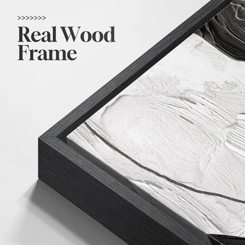 Miniatura 5 de Arte de pared abstracto moderno enmarcado en blanco y negro, 3 piezas de impresiones en lienzo pinturas obras de arte para paredes, cuadros Negro