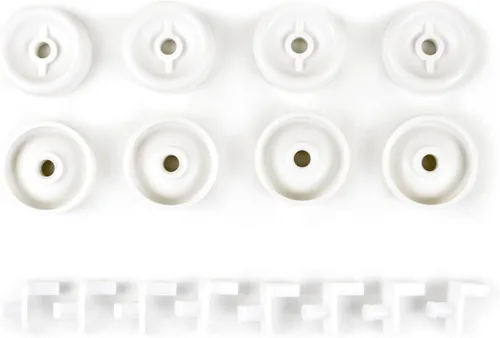 Miniatura 6 de Paquete de 8 rodillos y pernos de repuesto exacto para lavavajillas - Kit de ruedas inferiores compatible con lavavajillas GE, Kenmore y Hotpoint