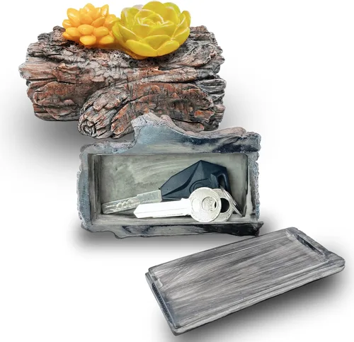 Miniatura 10 de Ocultador de llaves de hongo – Caja de llaves oculta para exteriores, resistente a la intemperie, estatua de jardín de resina con compartimento