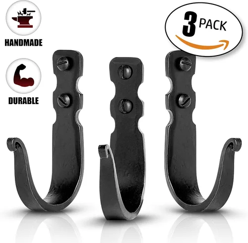 Miniatura 2 de Ganchos decorativos para pared, ganchos de pared de metal para colgar abrigos, sombreros y bolsos, ganchos rústicos para toallas para baños