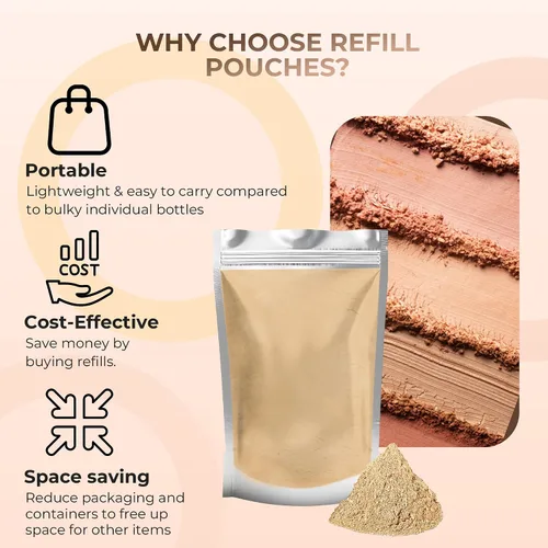 Miniatura 7 de Sweet Face Minerals - Recambio de polvo de base (BEIGE) (bolsa de 0.42 oz) por Sweet Face Minerals, polvo de maquillaje ligero y mineral suelto