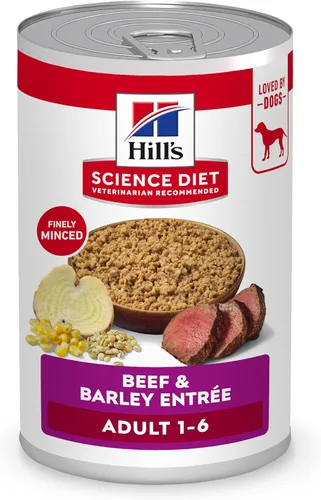 Miniatura 14 de Hill's Science Diet Alimento húmedo para perros adultos de 1 a 6, carne de res y cebada, latas de 5.8 onzas, paquete de 24
