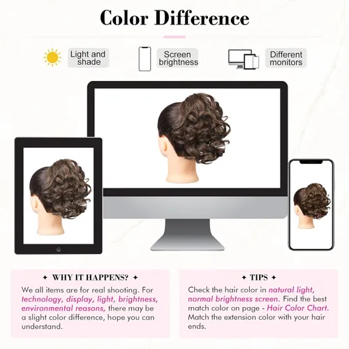 Miniatura 6 de REECHO Extensión de cola de caballo, pinza de cola de caballo rizada y ondulada de 9 pulgadas, extensiones de cabello HP001 para mujeres - Castaño