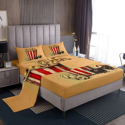 Miniatura 26 de Homewish Juego de sábanas de música de piano, tamaño Queen, juego de ropa de cama de notas musicales de 4 piezas para decoración de habitación
