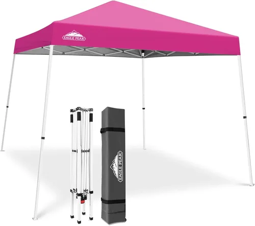 Miniatura 26 de Eagle Peak - Pérgola plegable (10.0 x 10.0 pies), patas inclinadas, de tela, para exteriores, fácil de montar, Negro