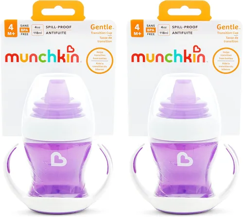 Miniatura 6 de Munchkin® Gentle™ Transition Sippy Trainer - Vaso de 4 onzas, paquete de 2, morado Púrpura
