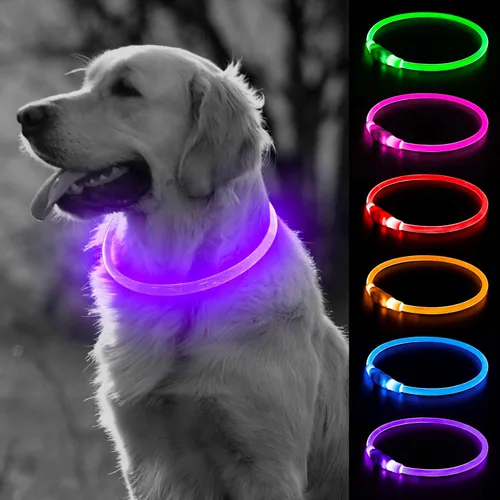 Miniatura 10 de BSEEN Collar LED para Perro - Collar LED para Perro Recargable Resistente al Agua - Collar LED para Mascotas de TPU Cortável para Perros Pequeños