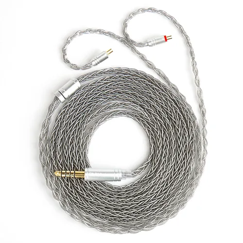 Miniatura 12 de H HIFIHEAR Cable de repuesto mejorado para auriculares, 8 núcleos, cable de cobre chapado en plata con cable IEM de 2 pines de 0.031 in para UM3X