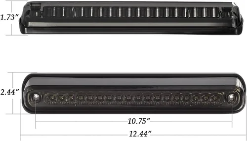 Miniatura 6 de Partsam Luz de freno de montaje alto, tercera luz de freno de repuesto para Silverado/C10 C/K 1500 2500 3500 y Sierra C/K 1500 2500 3500 1988 a 1998