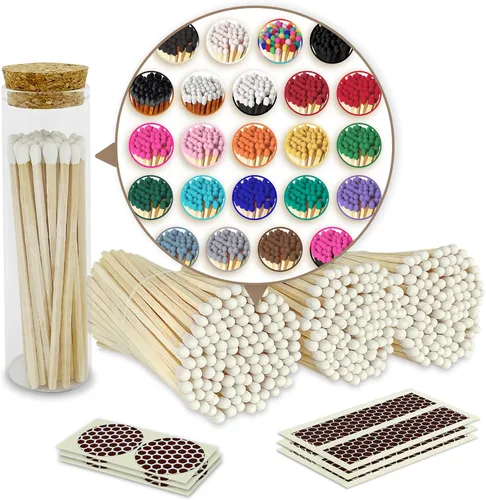 Combina con los colores de tu elección en un frasco elegante recargable. Incluye Striker Strikers | 300 cerillas artesanales de calidad | Festivo y