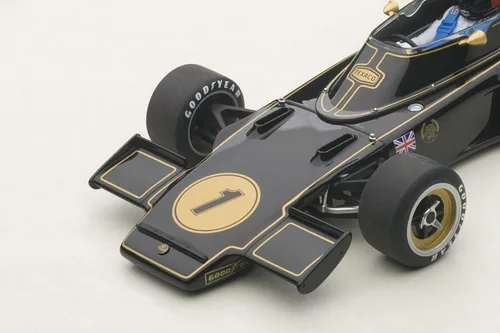 Miniatura 3 de Autoart Lotus 72E 1973 Emerson Fittipaldi #1 con figura de conductor en cabina 1/18 modelo coche