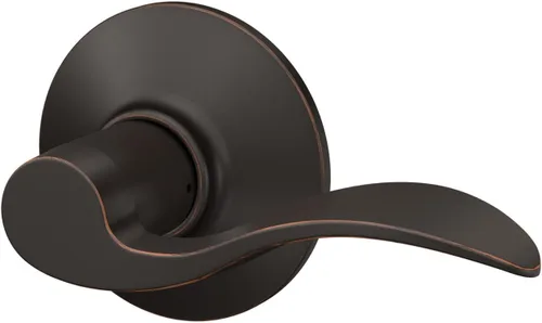 Miniatura 8 de SCHLAGE - Manija de puerta Accent con cerradura de paso libre para pasillo y armario en bronce antiguo - F10 ACC 716 Bronce Envejecido