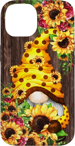 Miniatura 4 de Yellow Sunflower Gnome for Women Cute Summer Flower Pattern Case for iPhone 17