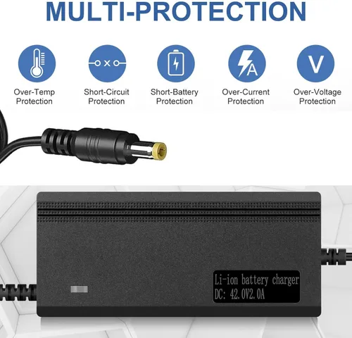 Miniatura 7 de Cargador de scooter eléctrico de 42 V 2 A para Hiboy S2 Pro/Lite, S2, KS4, KS4 Pro, NEX, NEX3, NEX5, Max, Max3, Max V2 Kidzone parachoques coche