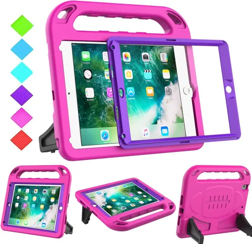 Miniatura 17 de BMOUO Funda para niños para iPad 9.7 2018/2017/iPad Air 2/1/Pro 9.7 - Protector de pantalla integrado con mango a prueba de golpes, funda