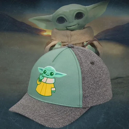 Miniatura 4 de Star Wars Baby Yoda Hat Niño Niños y Niñas, Baby Yoda Gorra de béisbol de 2 a 5 años en negro
