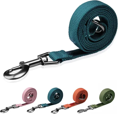 Miniatura 10 de Correa de perro beige para perros pequeños, 4 pies, 90% rayón derivado de bambú, correa de perro 10% poliéster, resistente y duradera, mango con una