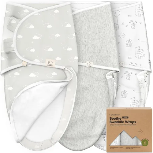 Miniatura 22 de Saco de dormir para bebé con cremallera - Paquete de 3 mantas envolventes para recién nacidos de 0 a 3 meses, bebé, niña, niño, saco de dormir suave