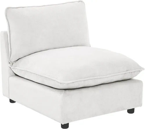 Miniatura 50 de Iroomy Oversized Modular Sectional Sofa, Chenille Cloud Couch, Deep Comfy Seat, 4-Seater Sofas, Couches, Living Room, Beige