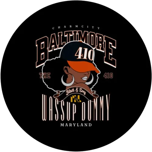 Miniatura 3 de Afrocentric Charm City Spirit in Bold Graphic Design PopSockets Adhesive PopGrip