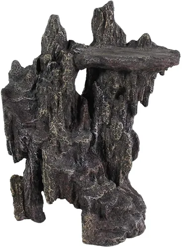 Miniatura 7 de Penn-Plax (REP183) Reptología Repisa de Escalones de Paisaje de Pizarra y Ocultadero de Cueva – Resina Decorativa para Acuarios y Terrarios – Ideal