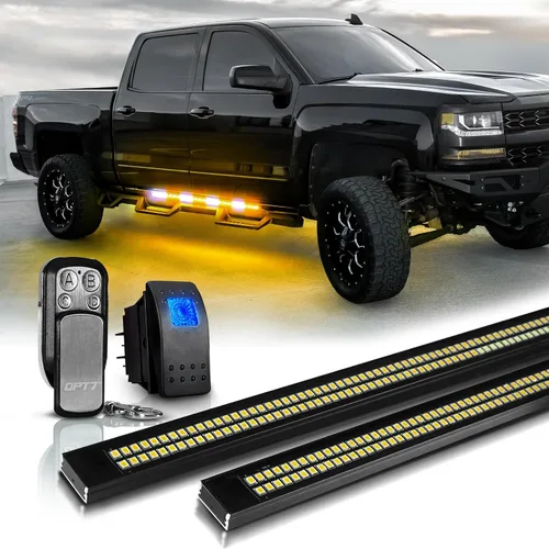 Miniatura 10 de OPT7 Sidekick 2 piezas de 60" de luces LED para estribo de aluminio, luces de emergencia rígidas resistentes al clima con señal de giro secuencial
