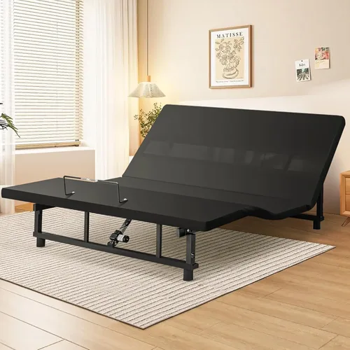 Miniatura 6 de Mixcous Marco de cama ajustable tamaño King con motor silencioso - Inclinación de cabeza y pie, gravedad cero, control remoto inalámbrico, fácil