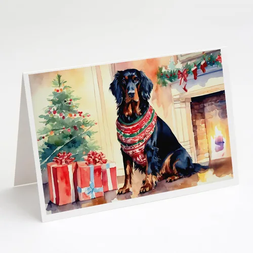 Miniatura 39 de Caroline's Treasures DAC2753GCA7P Paquete de 8 tarjetas de felicitación navideña acogedora de Husky siberiano Tarjetas en blanco con sobres