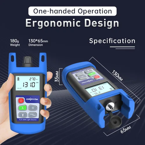 Miniatura 4 de ORIENTEK Fibra óptica T25M medidor de potencia óptica+T15M-S fuente de luz óptica SM 1310/1550nm herramientas de prueba de pérdida
