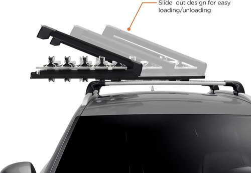 Miniatura 4 de Thule SnowPack Extender - Portaesquíes y snowboard (capacidad para 6 pares/4 tablas), plateado