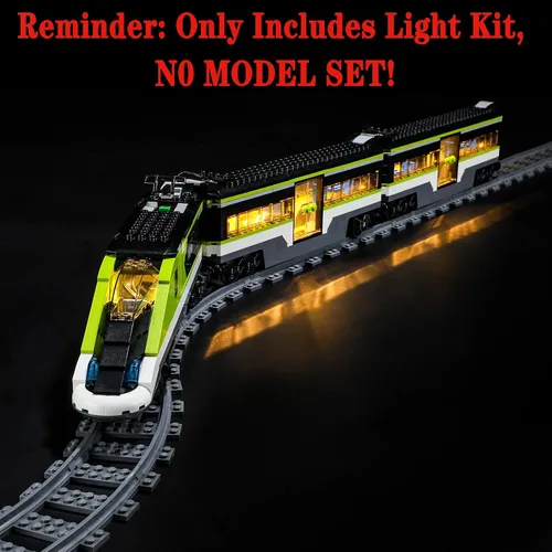 Miniatura 8 de Juego de luces LED compatibles con Lego 60337 Express Passenger Train City Building Blocks Model - Juego de modelos no incluidos