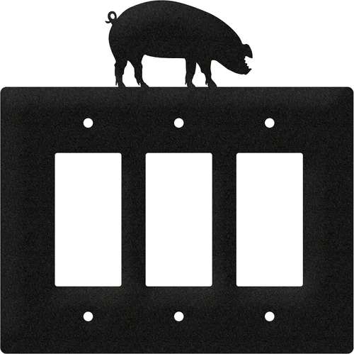Miniatura 8 de SWEN Products Cubierta de placa de pared de cerdo (interruptor simple, negro)