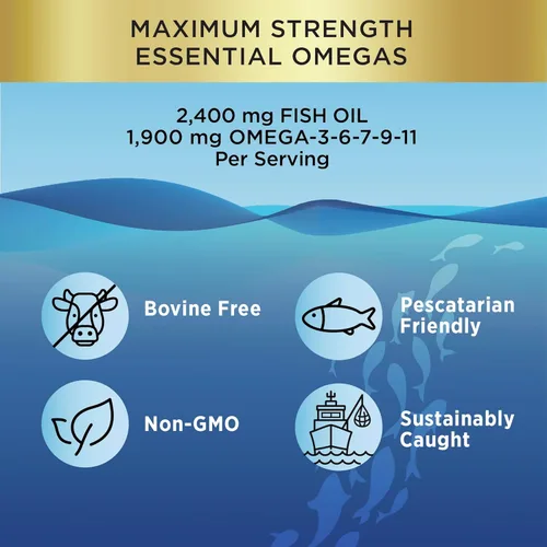 Miniatura 2 de Renew Life Norwegian Gold - Aceite de pescado para adultos, omega súper crítico, suplemento de aceite de pescado omega-3, sin gluten ni lácteos, 60