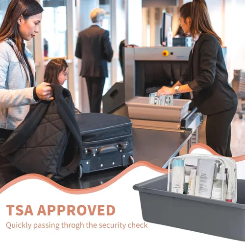 Miniatura 4 de 24 bolsas de aseo transparentes, bolsa de cosméticos para organizador de maquillaje de viaje, bolsa aprobada por la TSA, multicolor, mediana