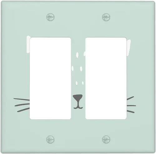 Miniatura 20 de Cubierta de interruptor de luz dúplex de elefante de dibujos animados de 1 banda, cubiertas de enchufe, placa frontal decorativa para receptáculo