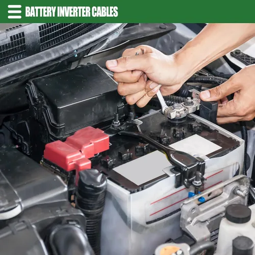 Miniatura 2 de Motoforti Cables de batería universales de calibre 4 AWG con terminal de batería, 3 pies de longitud de 3/8 pulgadas en lengüetas, desconexión