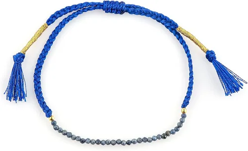 Miniatura 21 de Thecraftman - Pulsera trenzada de cuentas naturales, cristales energéticos, regalo para ella, pulsera de protección de hilo trenzado de mano