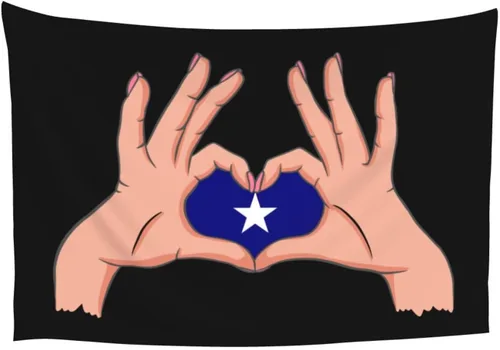 Miniatura 8 de LIFANGMI Holding A Heart Bonnie Blue Flag Tapestry Wall Hanging 60x40 Inch Bedroom Living Room Dormitory Home Decoration Wall Tapestry