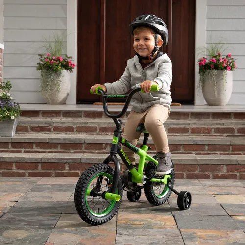 Miniatura 2 de John Deere Bicicleta para niños de 12, 16 y 20 pulgadas, incluye ruedas de entrenamiento extraíbles, bicicleta para niños y niñas de 2 a 7 años